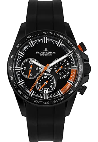 Chronographe pour homme Jacques Lemans avec tachymètre montre sport 1-2127D