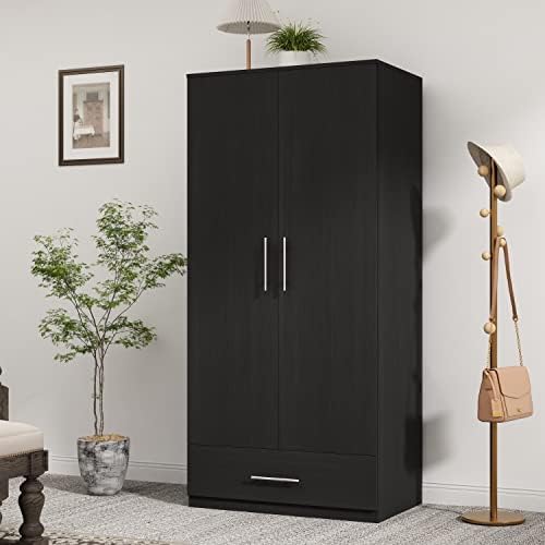 Hitow Wardrobe Armoire Closet with 2 Doors