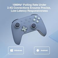 8Bitdo Ultimate 2C Wireless Controller für Windows-PC und Android, mit 1000 Hz Abfragerate, Hall-Effekt-Joysticks und Hall-Triggern und Neu Belegbaren L4/R4-Stoßfängern, Turbofunktion (Dunkelblau) – Ansicht 4