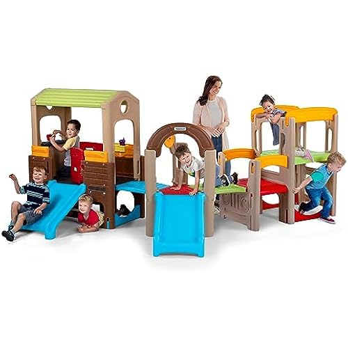 Simplay3 Young Explorers Modular Play System, Kids Activity Outdoor Playset for Children Age 18 mos - 6yrs, Toddler Playground Slide, Climb and Playhouse