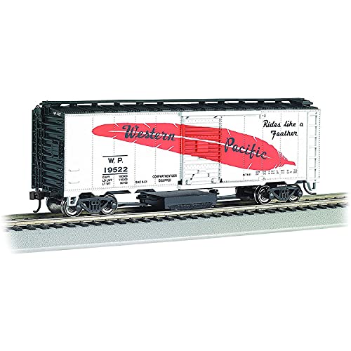 Bachmann Trains - Track Cleaning 40' Box CAR - Western Pacific™ #19522 - Silver (Feather Car) - HO Scale