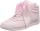 reebok freestyle high Innenmaterial: Textil Reebok Damen Freestyle Hi Satin Bow Gymnastikschuhe, Mehrfarbig (Porcelain Pink/skull Porcelain Pink/skull), 37.5 EU