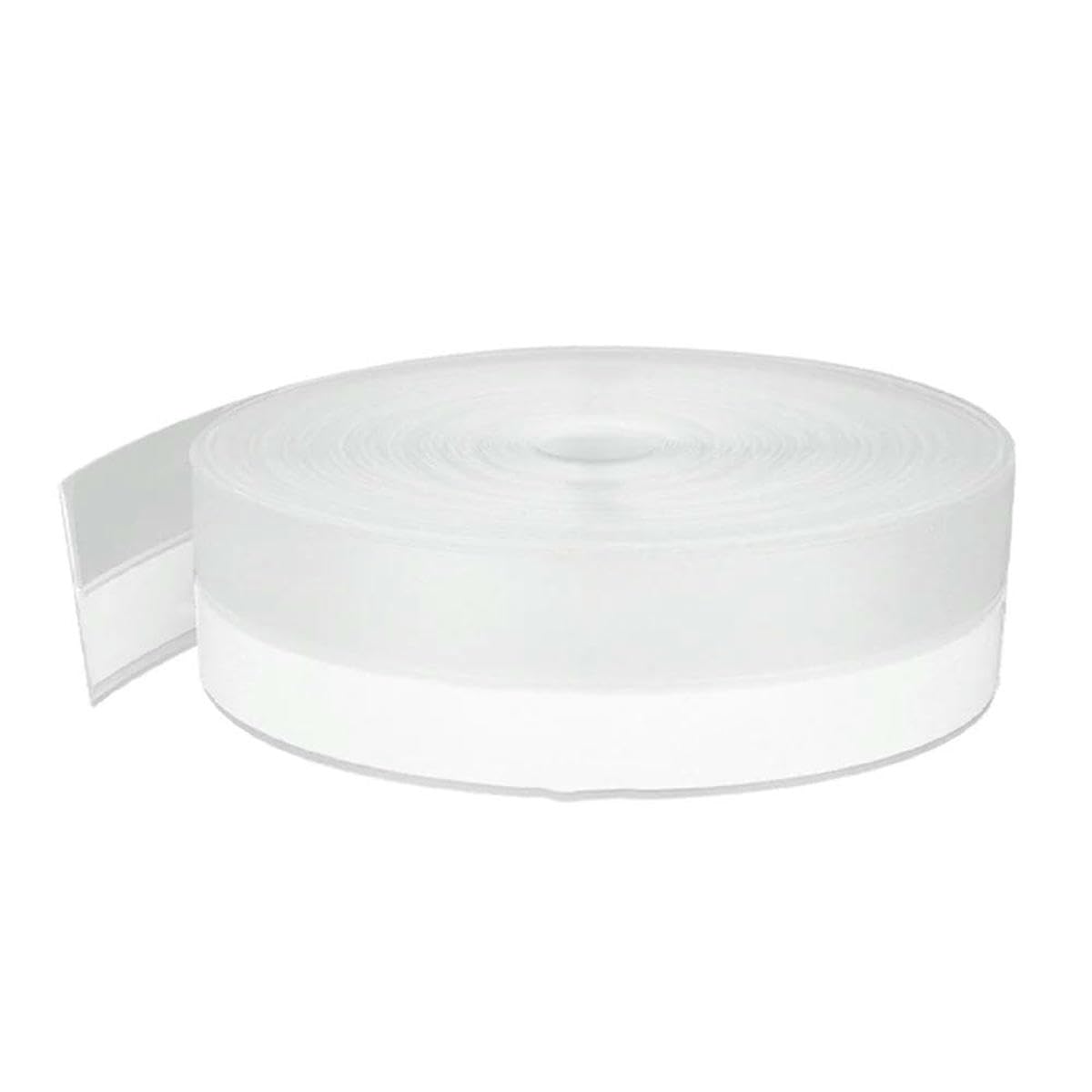 Silicone Weather Stripping Seal Door Tape, Weatherproof Soundproof for Door Frame or Window Bathroom Shower Glass Gaps-Clear 35mmx10m