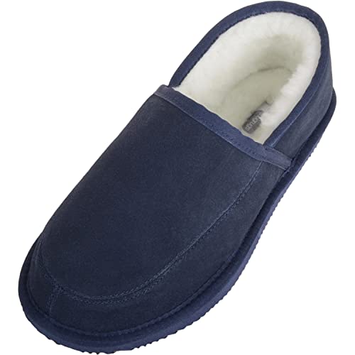 SNUGRUGS Charlie, Mocassin Homme, Bleu Marine, 45.5 EU