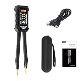 AUTOOL DM103 Digital LCR Tweezer, Smart LCR Meter with OLED Display, 100Hz/1kHz/10kHz, Resistance Capacitance Inductance Tester for SMD Components, Diode & Continuity