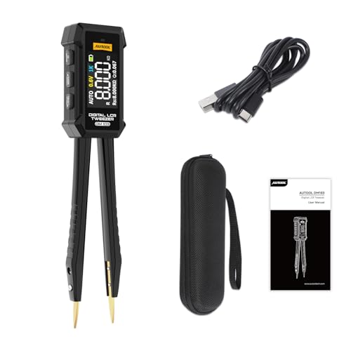AUTOOL DM103 Digital LCR Tweezer, Smart LCR Meter with OLED Displ...
