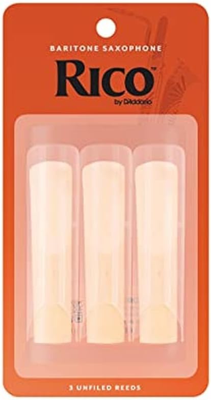 - D’Addario Woodwinds - Rico Baritone Sax Reeds - RLA0330 - Strength 3.0, 3-Pack