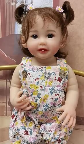 Muñeca Reborn de 22 pulgadas en vinilo silicona realista miniatura 2