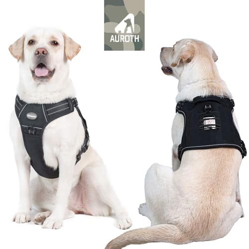 Image of AUROTH Tactical Dog Harness for Extra Large Dogs, Heavy Duty No Pull Vest