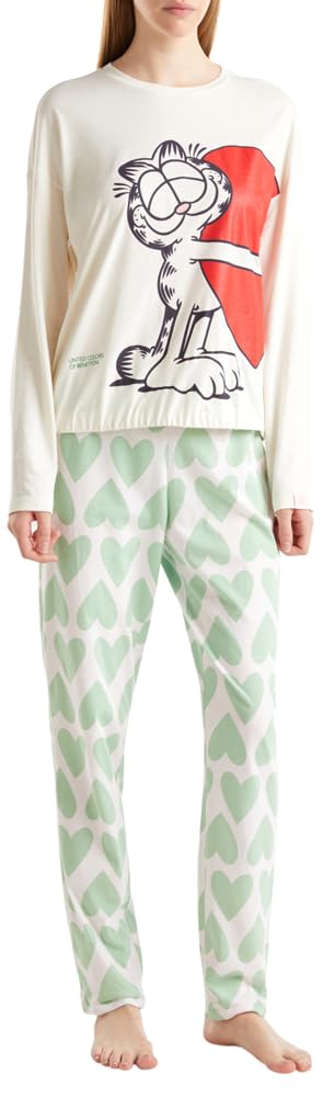 United Colors of Benetton Women's Pant 3mr73f03h Pyjama Bottoms, Multicolour, S