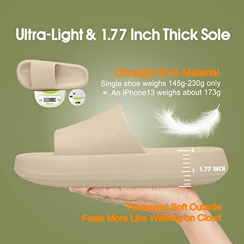 Image of EQUICK Cloud Slides Pillow Slippers for Women and Men | Shower Slippers Bathroom Sandals | Ultra Soft | Cushioned Thick Sole | Indoor & Outdoor