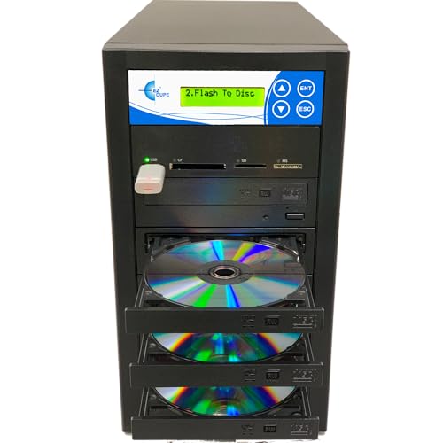 Image of EZ DUPE 1 to 2 Media Mirror Duplicator - Flash (SD /CF /MS /MMC /USB) & Disc (DVD /CD) to DVD CD Disc Copy Copier Multimedia Backup (M902-SSP)
