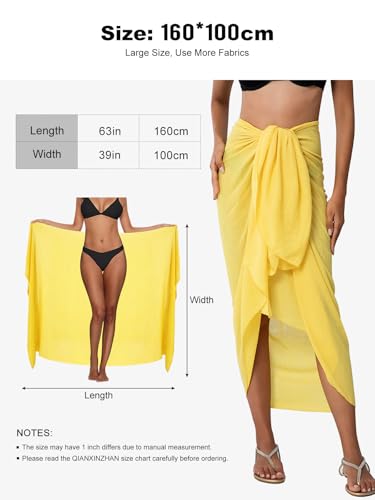 Image of QIANXIZHAN Women's Swimsuit Cover Up,Beach Sarong Wrap Bottom Coverup