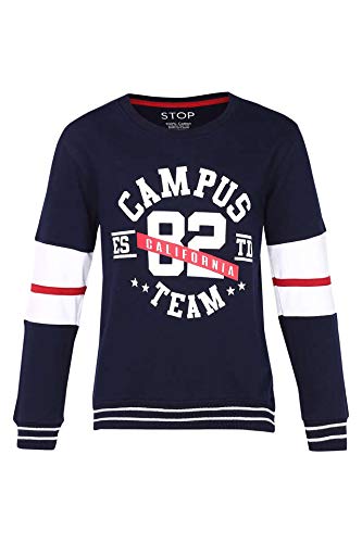 STOP to start Boys Round Neck Graphic Print Sweatshirt Synthetic (205741908_Royal Blue_Size 06)