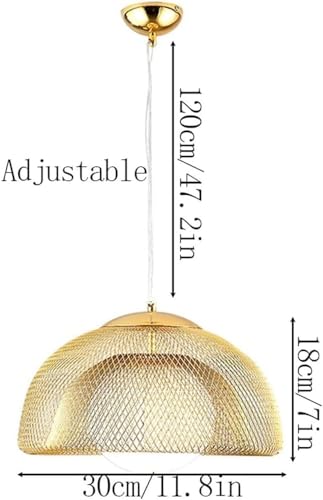 Pendentif décoratif en or à double couche E27 avec diffuseur de lumière - 7