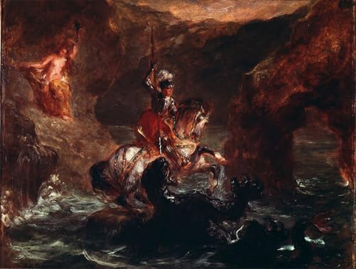 Tableaux Graffiti Art Mural Saint Georges Delacroix : Sublimez un Mur Vide en Format 60x90cm