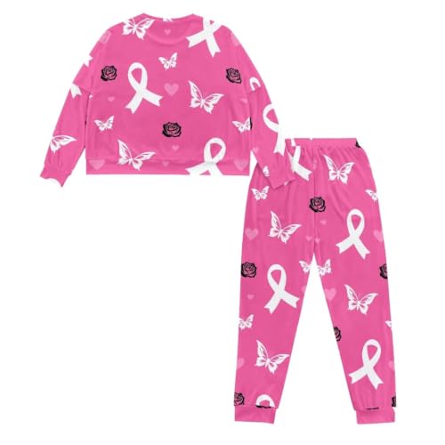 Image of Women's Pajamas Set Soft 2 Piece Loungewear Long Sleeve Pj Set Matching Sleepwear with Pockets for Women Plus Size