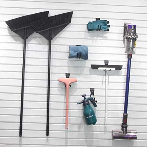 Atoola Slat Wall Accessories, Heavy Duty Slatwall Hooks And Hangers, Multi Size Slatwall Accessories, Black Slat Wall Hanging Hooks, 8 Pack #TOP3