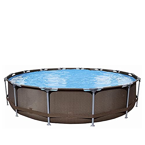 Family Swim Center Pool,Planschbecken für Haustiere Kinder,Großer Pool, großer Außenpool-Hellblau_3,6 x 0,76m