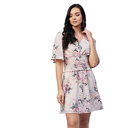 Image of Carlton London Women's Polyester A-Line Mini Casual Dress