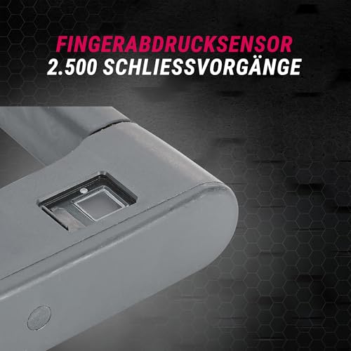 Prophete Fahrradschloss Bügelschloss mit Fingerabdrucksensor