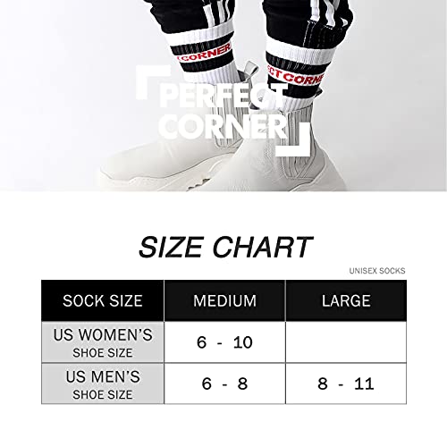 Perfect Corner Cotton Cushion Arch Support Training Gym Athletic Quarter Socks For Men And Women 5-Pair (2-Stripe Asst, Medium) #TOP6