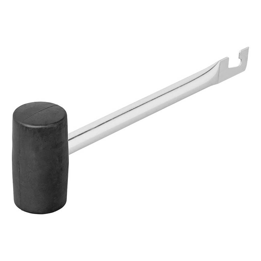 Multibros Marteau de camping en caoutchouc avec tire-piquets - Marteau multifonction pour tente - Design robuste en TPR et acier