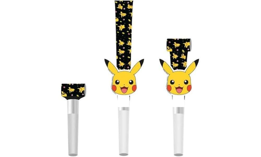 Silbatos De Fiesta Pokémon – 8 Unidades (Blowouts) – Suministros Para Cumpleaños | Amscan