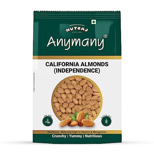 Nutraj ANY MANY 100% Pure Raw California Almonds 1Kg | Dried | Nutritious & Delicious | Premium Badam Giri | High In Fiber | Rich In Vitamin E & Manganese (Anymany California Almond) (1kg) For Rs. 689