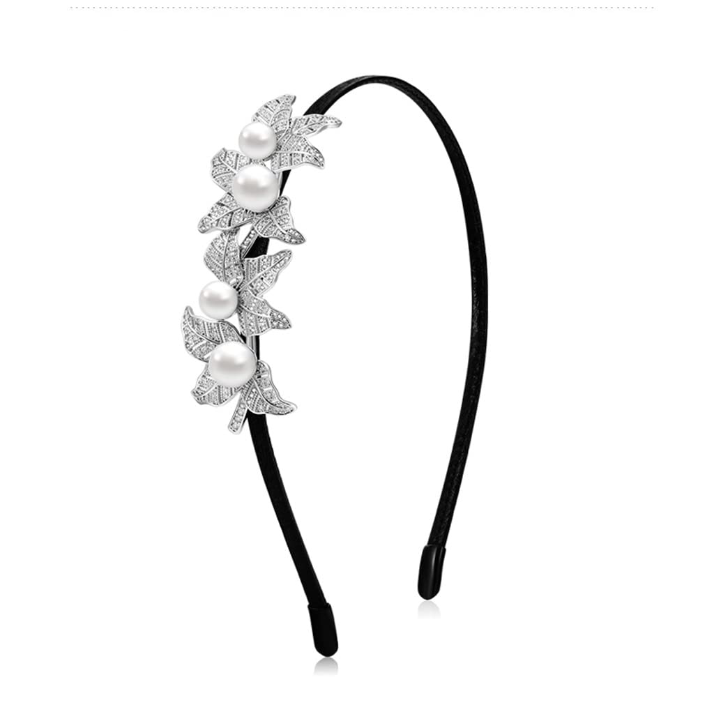 Bobinas Para El Cabello Con Cola De Caballo Gomas Damas de temperamento soplan pelo con peinado de perlas de cristal con peinado de pelo de ratán for cumpleaños Bobinas para el cabello con cola de cab