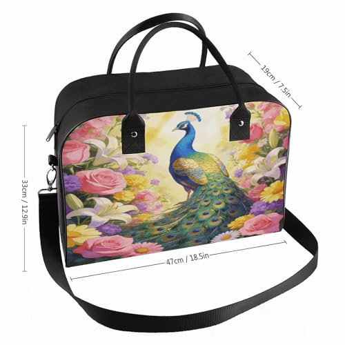Maletín multicolor con diseño de pavo real para laptop miniatura 2