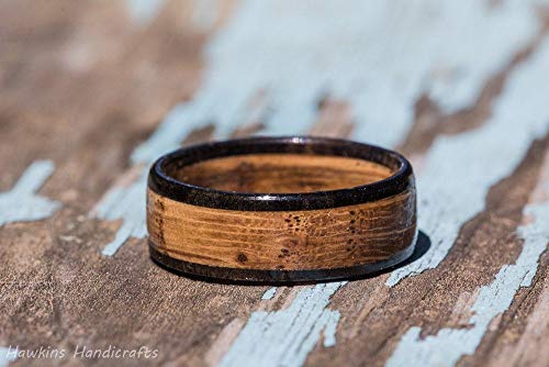 Tennessee Whiskey Barrel and Ebony Wood Ring