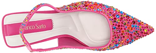 Franco Sarto Womens Averie Pointed Toe Slingback High Heel Pump, Pink Jeweled Microfiber, 9 #TOP4