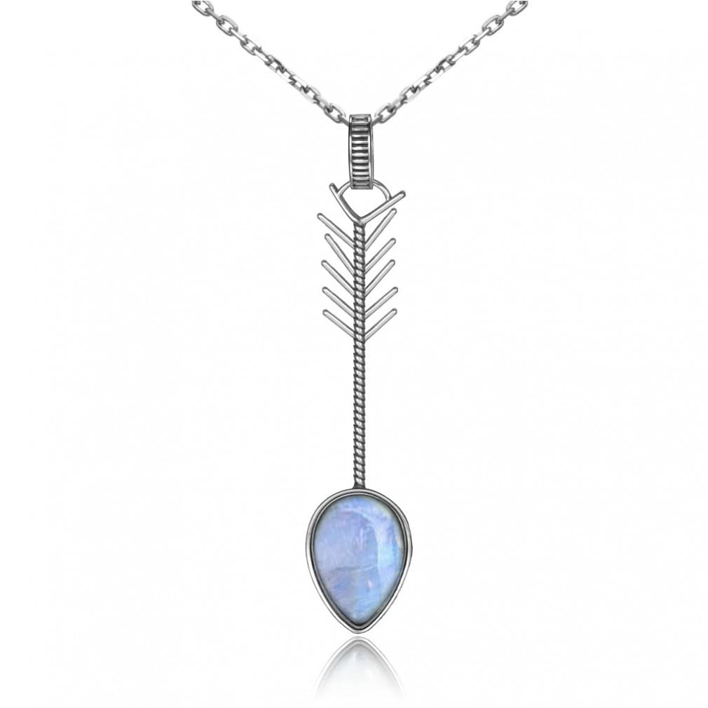 LLXYWJ Mondstein Labradorit 925 Schmuck Anhänger Halsketten Sonnenform Damen Anhänger edler Schmuck Hergestellt in China
