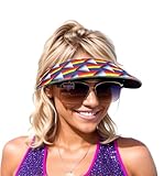Rainbow Pride Foam Visor Attaches to Sunglasses, Unisex, 2 Visors Per Pack