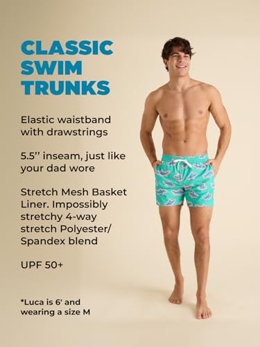 Image of Chubbies Men's Swim Trunks, Stretch Swimming Board Shorts, 5.5 inch Inseam