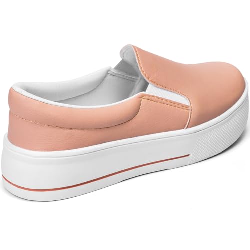 Tenis Lumiss Feminino Casual Sapatenis Confort IT (37, Sintético nude)