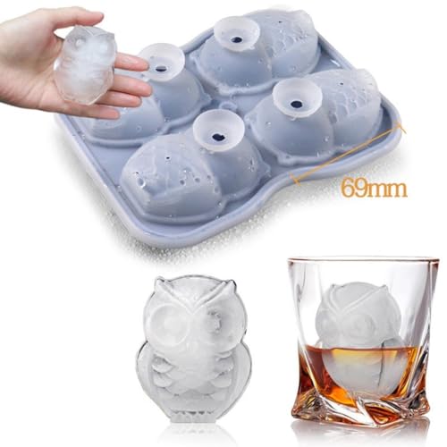 Molde para cubos de hielo 3D de silicona rosa miniatura 3