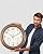 SkyNature Outdoor Clocks Waterproof, Large Outdoor Clock and Thermometer, Silent Wall Clocks Battery Operated, 18 Inch Decorative Rustic Farmhouse Wall Clock for Patio - Bronze