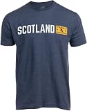 Ann Arbor T-shirt Co. Scotland - Lion | Tee Shirt | Scottish Celtic Pride Scots Gaelic T-Shirt for Men Women - (Adult,L) Navy Blue