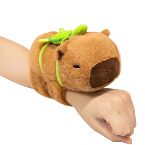 MEZHEN Capybara Pulsera Peluche Slap Bracelets Capybara Pulsera de Bofetadas de Animales Niños y Niñas en Navidad Fiestas de Cumpleaños Pascua