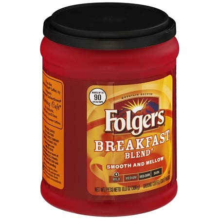 Folgers Breakfast Black Coffee, 6 lb