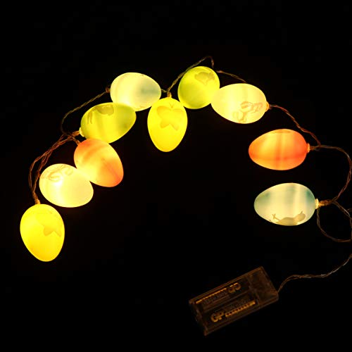 PRETYZOOM Easter Eggs Light Battery Operated Fairy Lights Decorative LED Hanging Lamp Decoration for Home Easter Tree Up Stairs Banister Party Not Battery Colorful Lamp