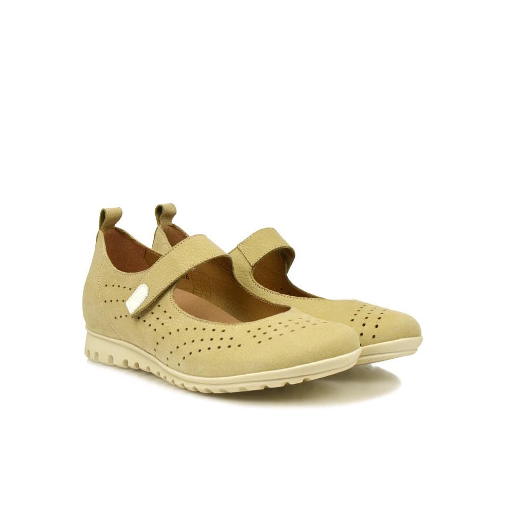 PieSanto - Zapato Bailarina en Piel con Cierre Gancho y Bucle 220563 para: Mujer