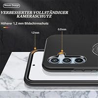 Dechyi hülle für Samsung Galaxy A35 5G (6.6") und 2 Stück gehärtetem Glas Displayschutzfolie Handyhülle mit Ringhalterung stoßfest, Kratzfest strapazierfähig Schutzhülle Schwarz – Ansicht 5