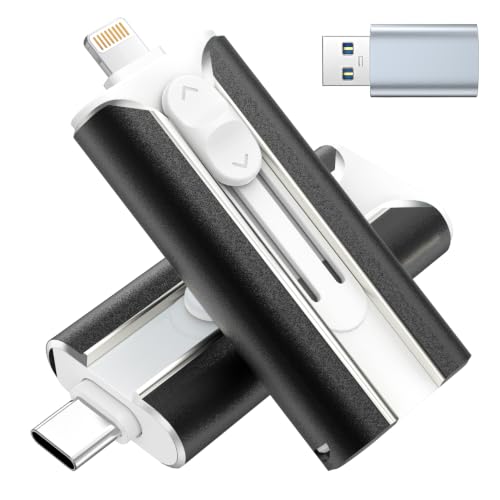 Image of MFI Certified 32GB Flash Drive - Photo Stick and USB Stick Offers Photo /Video Storage, The External Storage is Compatible with iOS, Android, and Pc,1 Pack (Black)(Available Space: ~28.9GB)