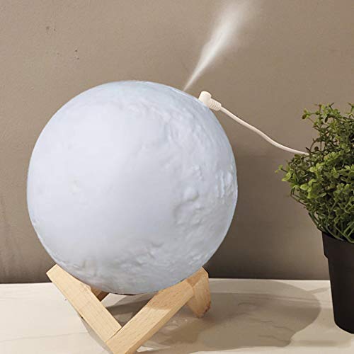 Umidificador, lâmpada Lua 3D 3 Cores Mudando a Luz Da Noite Aroma Difusor Óleo Essencial Carregador