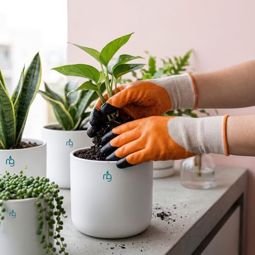 Image of Zamia Gardening Gloves, Orange, Flexible & Thorn-Proof, for Beginners