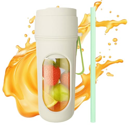 Licuadora portátil, licuadora portátil para batidos, práctica máquina de batidos personal para viajes, taza exprimidora portátil recargable por USB, 450 ml para viajes, deportes, cocina Licuadora portátil, licuadora portátil para batidos, práctica máquina de batidos personal para viajes, taza exprimidora portátil recargable por USB, 450 ml para viajes, deportes, cocina
