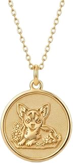 925 Sterling Silver Guldpläterad Chihuahua Hundhänge |WW_NLC_01509